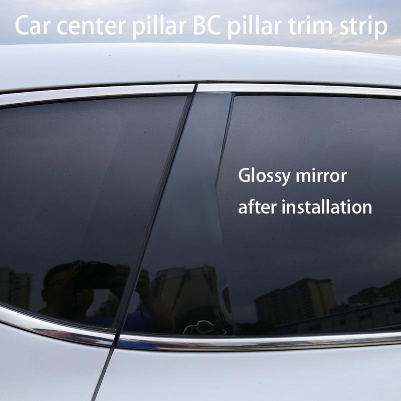 6Pcs Car Window Pillar Posts Door Trim Sticker Glossy Black for Nissan Altima fibre - Decoration Exterior Accessories