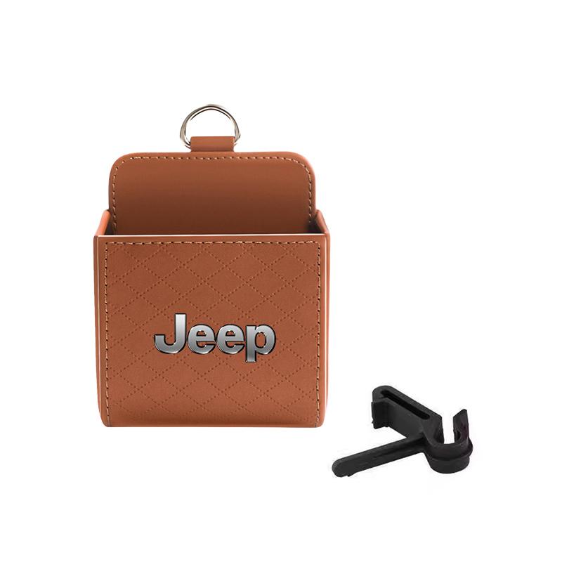 1Pcs Car Storage Bag Car Air Outlet Debris Organizer For Jeep Grand Cherokee Wrangler JK Gladiator Compass Renegade Patriot ALM1