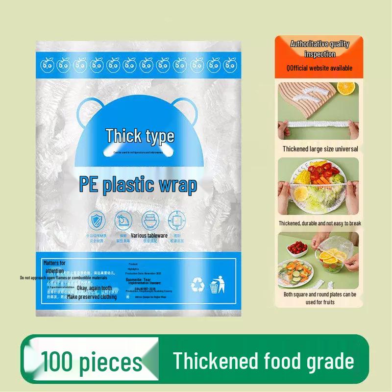 Elastic Food-Grade Cling Film Bowl Covers Set for Refrigerator Leftovers