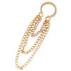 Chain Cuff Drop Earring Multi Layer Silver Tone Statement Jewelry