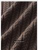 Men's Luxury All-Cotton Knitted Pullover - Thick, Solid Color, Velvet-Lined Cable Knit for Autumn and Winter