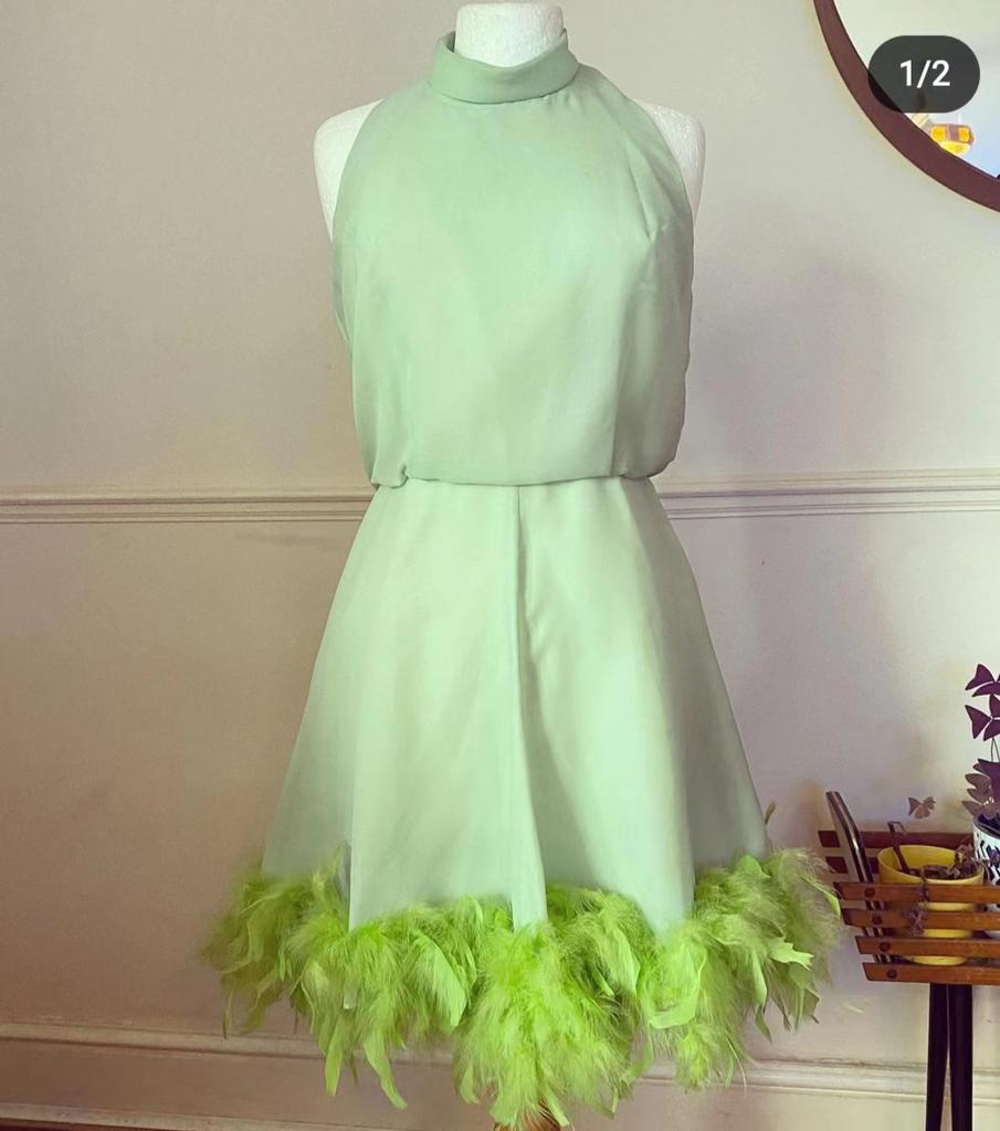 DIY 2 Yards Green Turkey Feather Boa 90g Fluffy Feathers for Craft Fring Wedding Dress Scarft Shawl Decor Costume Sewing Accessories