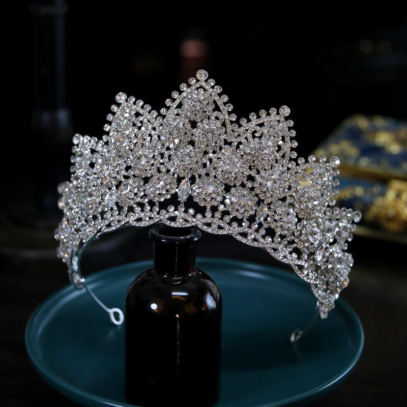 European Style New Luxurious and Elegant Bride Wedding Crown Headdress Heavy Industry Crown Tiara Hair Accessories Main Wedding Accessories