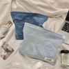 Ladies Zipper Clutch Bow Makeup Bag Women Fashion Large Capacity Zipper Cosmetic Brush Storage Pouch Case Handbag