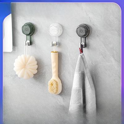 Drehbarer Saugknapfhaken Starker Bohrfreier Haken Badezimmer Nahtloser Wandklebehaken Handtuchaufhängung und Kleiderhaken