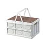 Explorer Portable Folding Storage Box with Wooden Lid