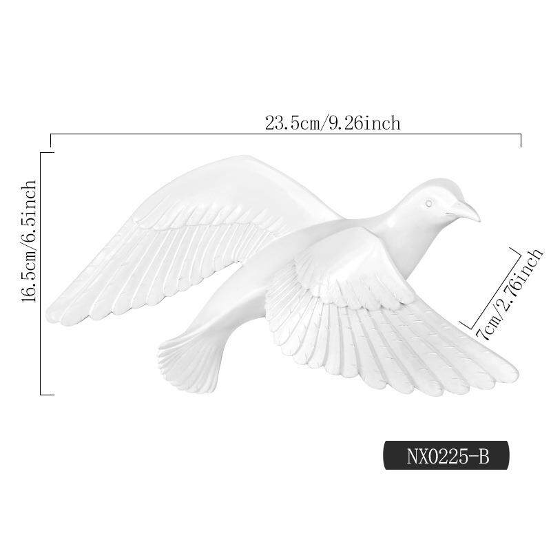 Europäischer dreidimensionaler Vogel-Wandschmuck Schwalbe Wandbehang Abstrakte Tierornamente Heimwanddekoration