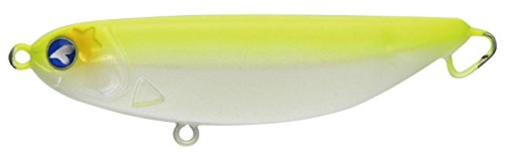Blue Blue Shardas 20 Chartreuse Back lure, #13 Pearl.