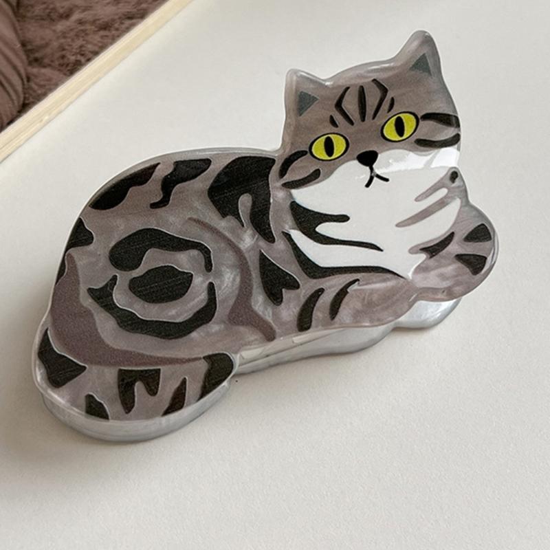 Cartoon Cats/Dogs Shape Jaw Clip Teens Ponytail Hair Claw Delicate Jaw Clip Female Makeup Taking Photo Jaw Clip Nonslip