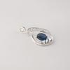 London Blue Topaz Gemstone 925 Sterling Silver Women's Jewelry Elegant Zircon Pendant 1.4" For Wedding Gift CZP-16-10