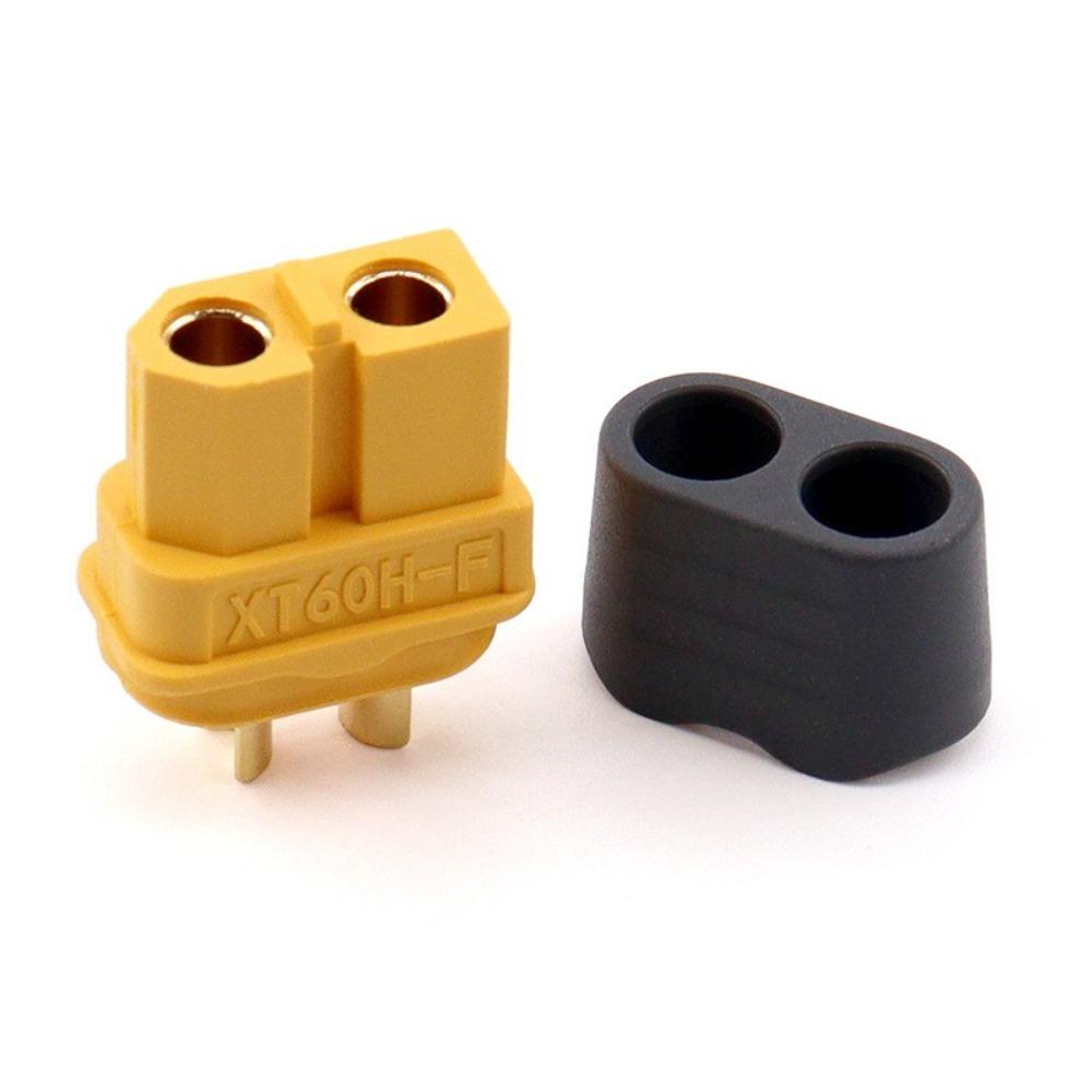 Amass XT60BE-M-F Connector East to Install Black Yellow XT60H-F Plug with Cover Portable Wire Cable Plug for RC FPV Motor ESC