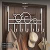 7Hook Over Door Hanger, NoDrill Metal Rack, Entryway, Closet Organizer