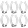 5Pcs Lamp Tube Clip Spring Terry Clip with Rubber Protection Pipes Clamp Fixing Clamp Holders Base Tool Practical Accessories