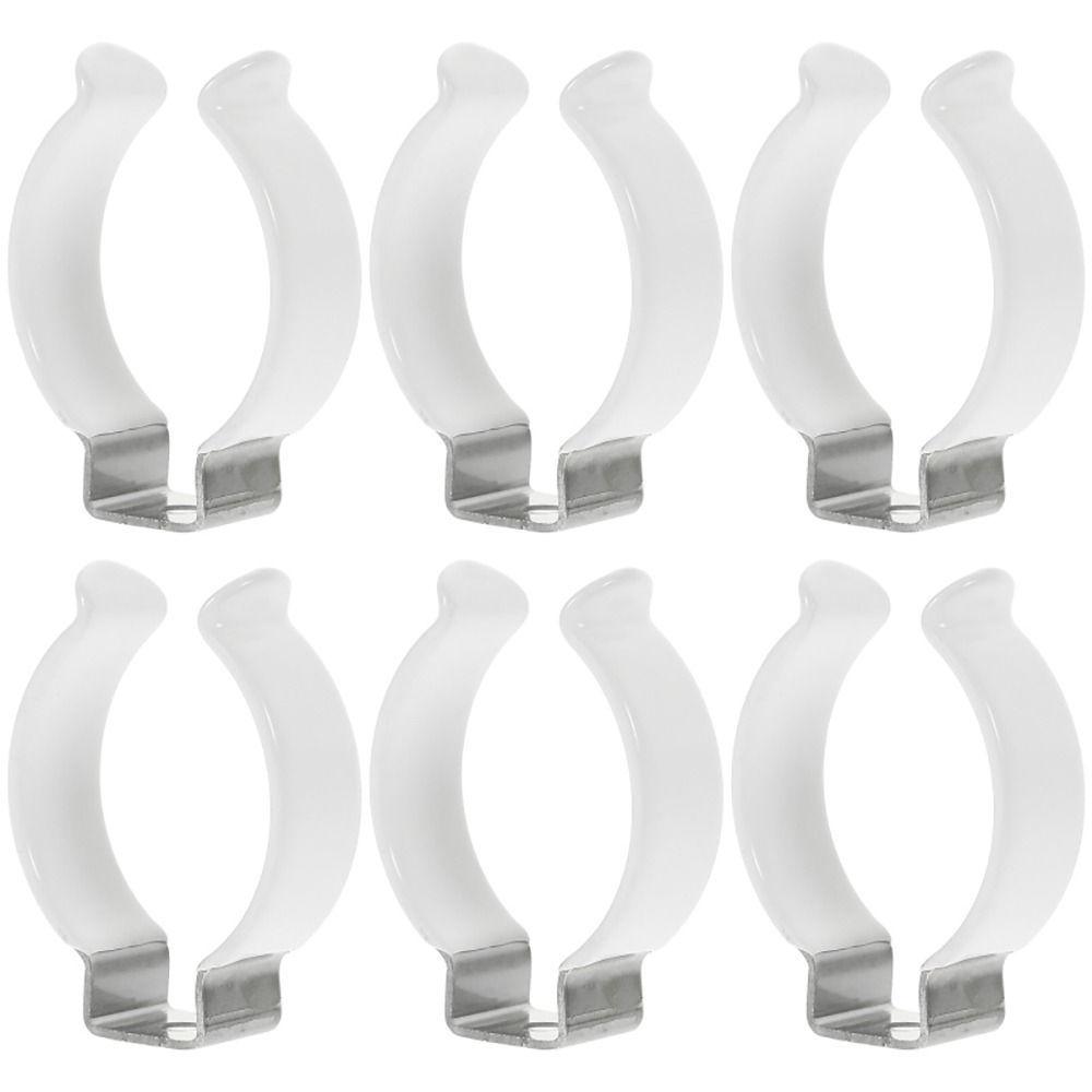 5Pcs Lamp Tube Clip Spring Terry Clip with Rubber Protection Pipes Clamp Fixing Clamp Holders Base Tool Practical Accessories