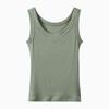 Women's Ribbed Sleeveless Anti-Light Tank Top - Summer Slim Fit Innerwear Camisole