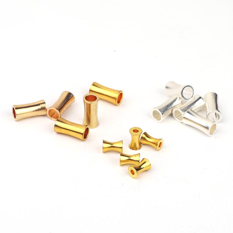 Cuentas Espaciadoras de Bambú de Latón - Nepal Cilindro Accesorios para Abalorios