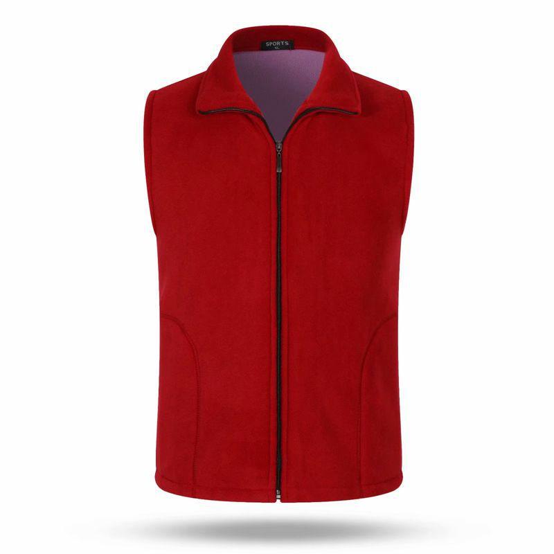 

Осенняя одежда из флиса для пожилых людей, осенний и средний возраст, женский жилет большого размера, одежда для мам, весна и куртка, весна и осень 4XL темно-красного