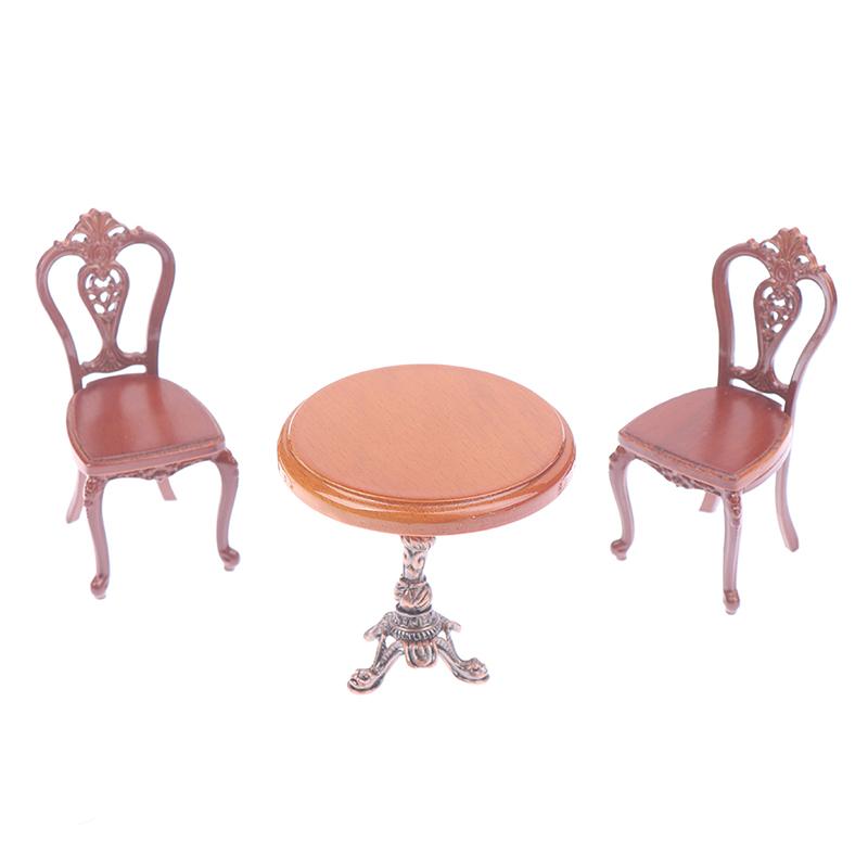 1/12 Wood Dollhouse Miniature Wooden Furniture Miniature Round Stool/Table