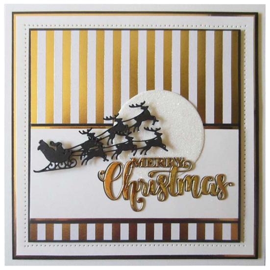 Cutting Die Merry Christmas Letters Shape Carbon Steel Embossing Stencil Mold for Greeting Card