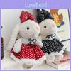Ear Lop Bow Flower Dress Cartoon Ornament Plush Toy Car Keychain Girl Backpack