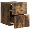Wall Mounted Nightstand Smoked Oak 33 x 34.5 x 43 cm