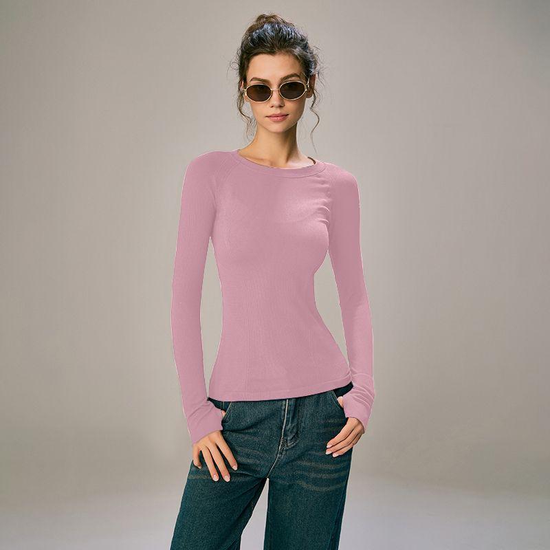 

Mitaogirl Кендалл Одежда для тренировок с длинным рукавом для йоги Женская одежда для пилатеса Короткие топы для тренировок Футболка для бега с быстрой сушкой Blackberry powder S