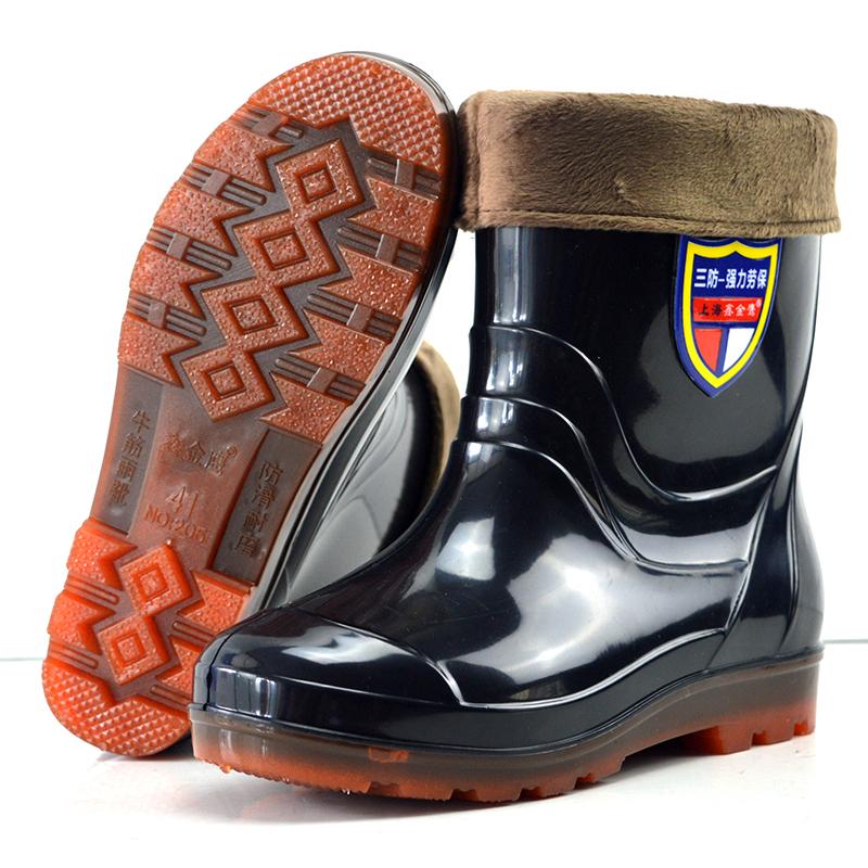 Wärmer Größe 39-44 Wasserdichte Herren Knöchel Wellington Regenstiefel Großhandel Herren Freizeit Regenstiefel Mann PVC Regenschuhe