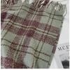 Plaid Scarf Women's Autumn and Winter New Retro Shawl Imitation Cashmere Warm Fringed Scarf