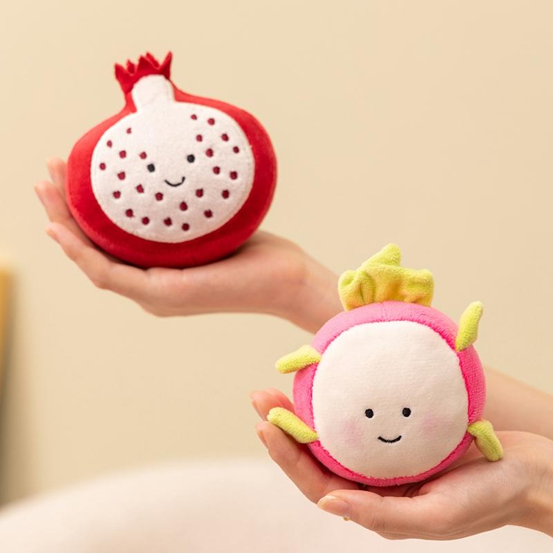 Tecknad Söt Frukt Gosedjursdocka Hänge Pitaya Persika Päron Körsbär Banan Kiwi Äpple Gosedjur Heminredning Gåva För Barn