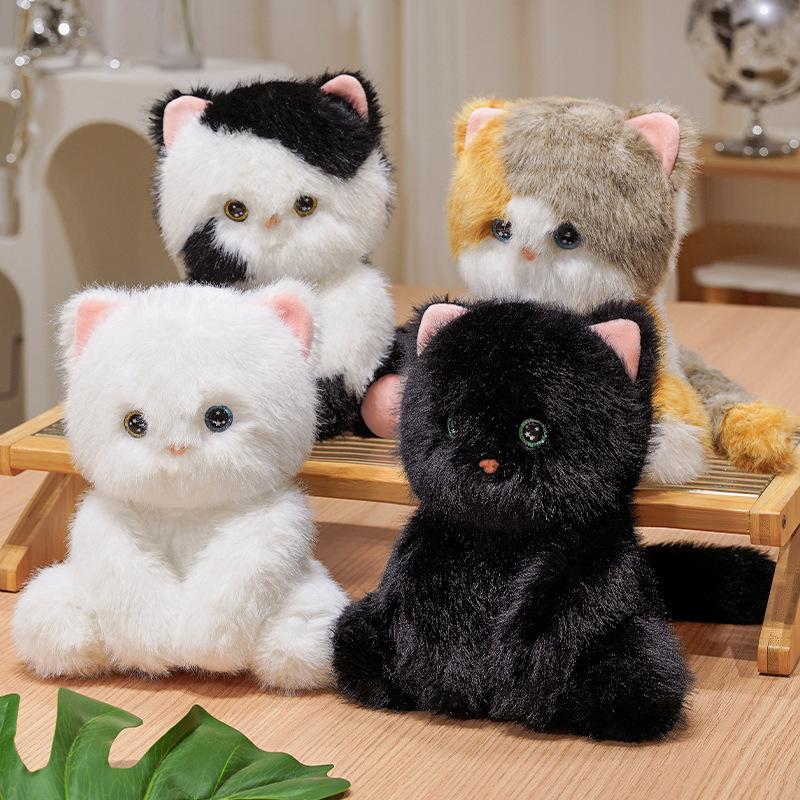 Cartoon Sitting Kitten Doll Plush Toy Cat Doll Children Soothing Rag Doll Girl Birthday Gift