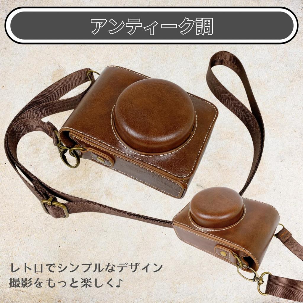 elfoLiz Camera Case for Sony VLOGCAM Retro Leather Camera with Shoulder Strap ZV-1 / ZV-1F / ZV-1II, Case, Bag, Lightweight, Stylish, Shock-Absorbent,