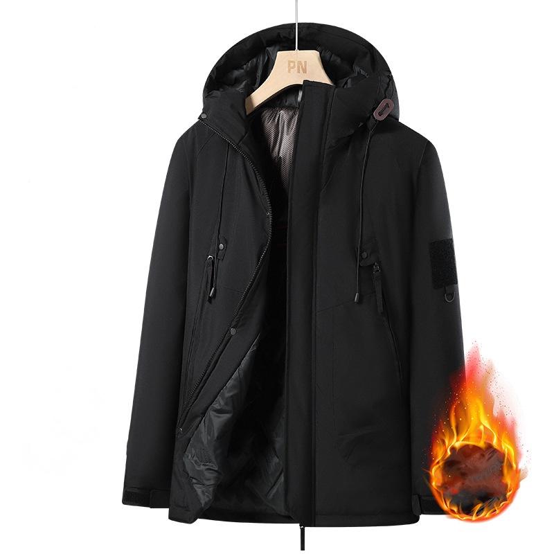 

Зимняя куртка с хлопковой подкладкой Мужская куртка Осенне-зимняя мужская куртка с хлопковой подкладкой Зимняя теплая куртка XS чёрный