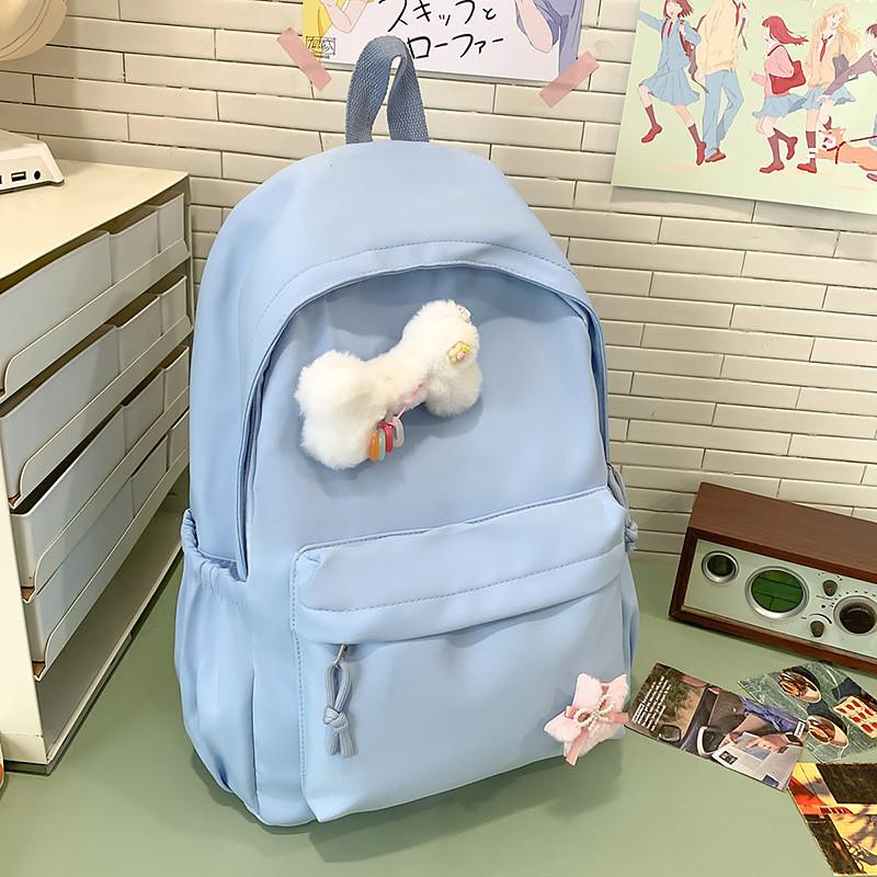 Backpack Designed Minimally With Solid Color Design For Travel And School Use