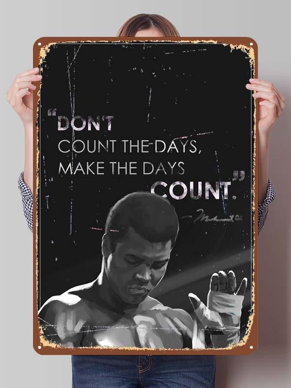 Muhammad Ali Bokser Metalowe Plakaty Dekoracyjne do Dekoracji Pokoju Niestandardowe Bokserskie Metalowe Tabliczki Cyny do Dekoracji Ściennej Retro Dom Mężczyźni