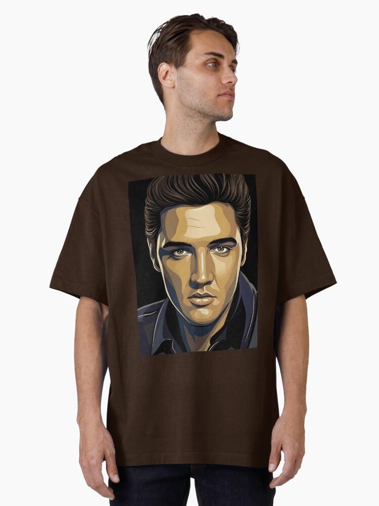 Elvis Presley Elvis Vector Illustration Oversized T-Shirt