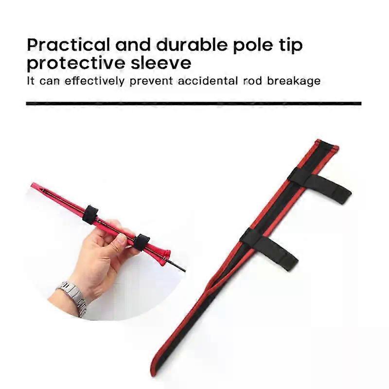 Fishing Rod Covers Pole Glove Protective Sleeve Oxford Clothes Fish Rod Protector+Tie Wrapping Band Belt Fishrod Accessories