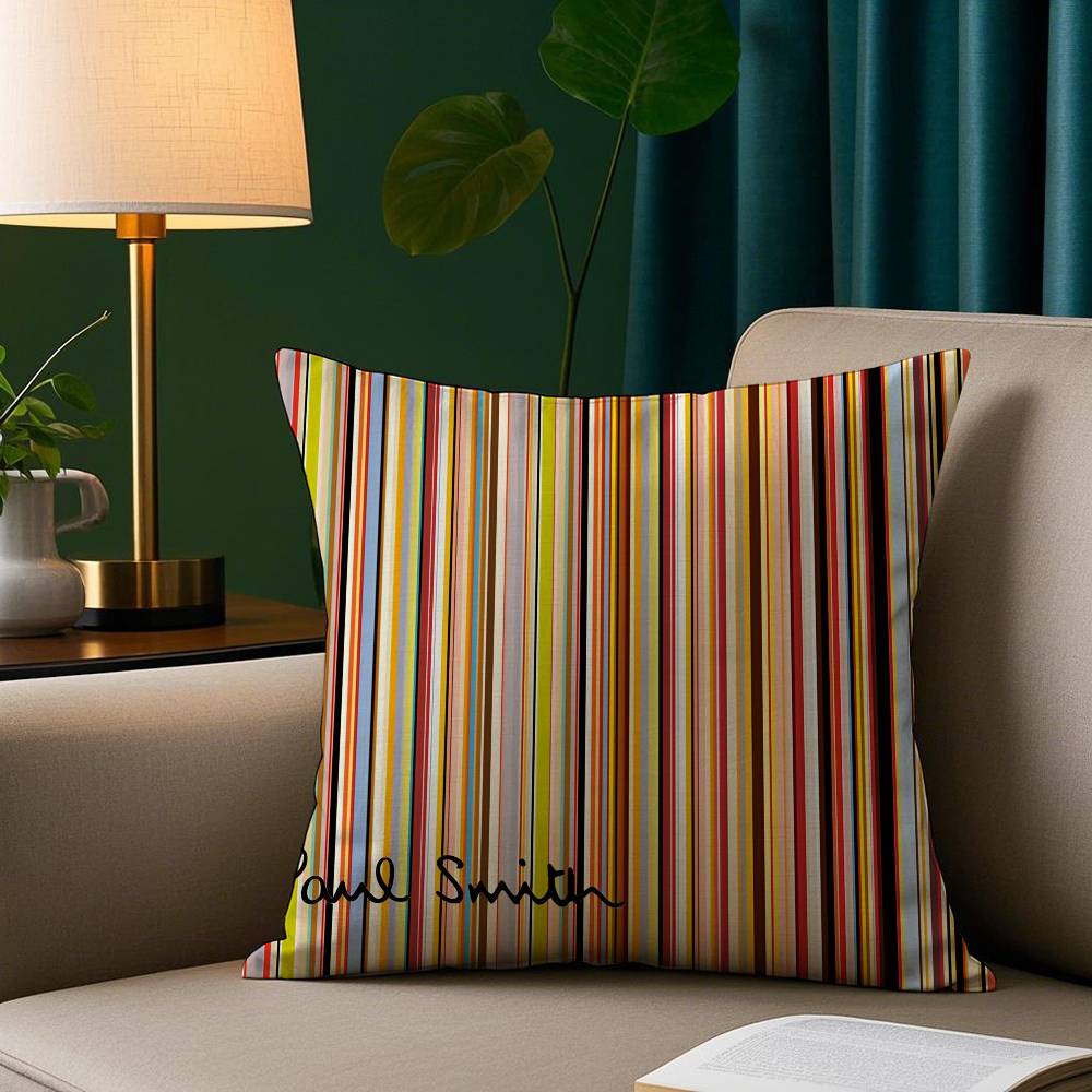 S-Smith Fashion P-Paul Pillow Case Short Plush Print Cushion Cover Square Throw Pillow Covers Sofa Home Decor