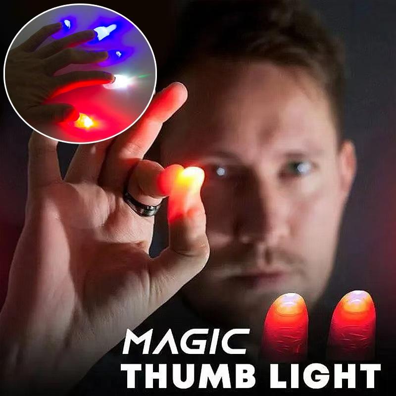 4/5/6Pcs Magic Light Up Finger LED Tricks Thumb Props Festival Party Novelty Funny Toys