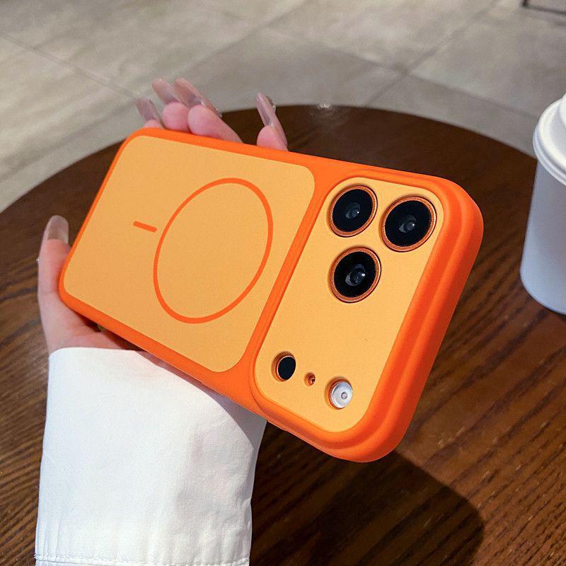 

Trendy Color-Blocked Frosted Magnetic Case for iPhone 17 Pro Max with AI Camera Button 16 Pro