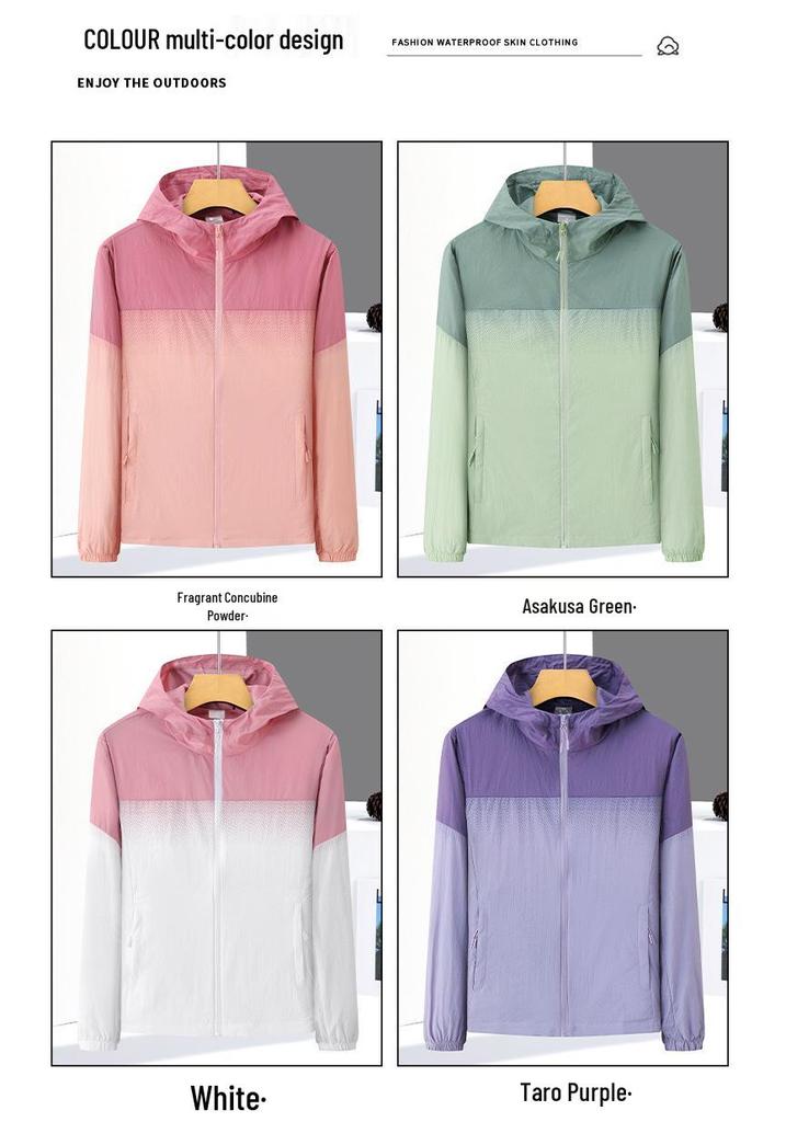 Women's Lightweight Hooded UV Protection Clothing - Breathable, Plus Size, Summer Casual Wear