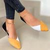 Fashion Pointed Toe Flat Shoes Women Solid Color Knitted Slip on Shoes Casual Breathable Ballet Flats Women Loafers Comfort Ladies Shoes