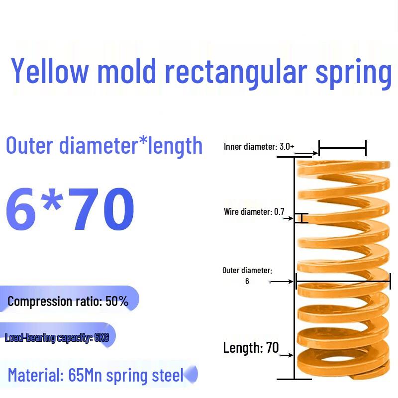 Yijiekai High-Strength Flat Wire Rectangular Compression Mold Spring