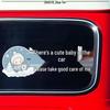 Cute Baby on Board: Reflective Waterproof Car Sticker