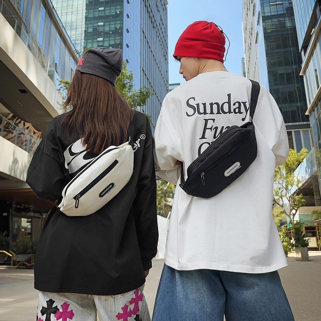 Mobile phone fanny pack trendy brand men's breast bag simple and lightweight shoulder small backpack women's leisure sports messenger bag men