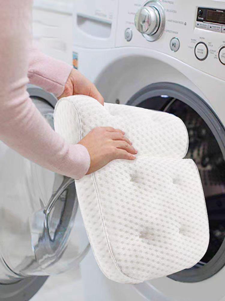 3D Mesh Rutschfestes Badewannenkissen mit Saugnäpfen - Maschinenwaschbares Badekissen und Rückenlehne.