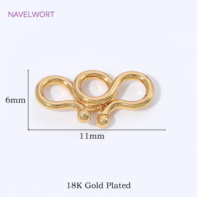 20/40Pcs 18K Gold Plated W Shape Clasps Connectors For Jewelry,Connectors For Bracelets Making,DIY Jewelry Making Findings