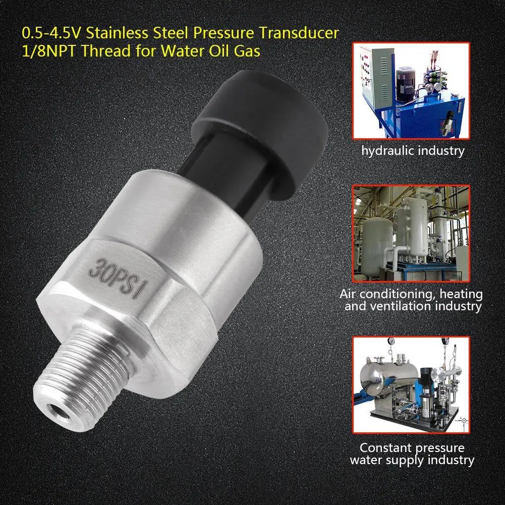 1/8NPT Thread Stainless Steel Pressure Transducer Senser Sensor for Oil Fuel Water