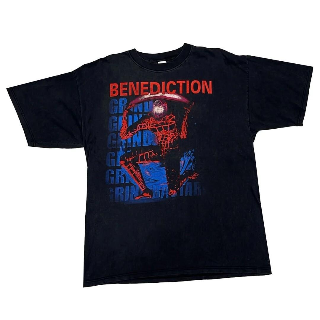 Benediction 1998 90s Vintage Great British Grind Bastards Banc Concert Unisex T-Shirt S
