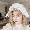Elegant Ribbon Hair Clip Headpiece With Lace Ruffle Trim Design For Women And Girl Anime Event Gathering Hair Ornament