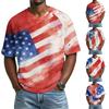 Men's V-Neck Short Sleeve T-Shirt - Color Print Casual Breathable Top